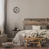 Velké nástěnné hodiny v černém kovu pro lofty a moderní Náhled obrázku produktu 2