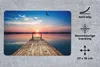 MuchoWow® Mauspad Mousepad Steg - Wasser - Sonnenuntergang Produktbild-Vorschau 2
