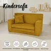 Kindersofa aus Schaumstoff Gelb, ausklappbar und bequem, Produktbild-Vorschau 3