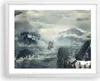 Gerahmtes Poster - Weißer Rahmen - Sturm Berge Segelschiff Produktbild-Vorschau 1