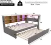 A diagram of a daybed with dimensions and features indicated by text and numbers. Podgląd zdjęcia produktu