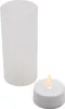 4x LED Windlicht Teelicht Kerze Batterie Glas Timer Produktbild-Vorschau 3