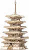 ROBOTIME Rolife 3D drevené puzzle Päťposchodová pagoda 275 Náhľad obrázku produktu 4
