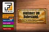 Holzschild Spruch 27x10cm Oldtimer im Ruhestand kein Rost Produktbild-Vorschau 3