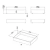 Technical drawings and dimensions of bed drawers. Voir les images du produit