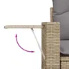 6-tlg. Garten-Sofagarnitur mit Kissen Beige Poly Rattan Produktbild-Vorschau 3
