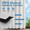 Outdoor Vorhang Extra Breit Leinenoptik Gardinen Produktbild-Vorschau 2