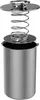 A stainless steel ham cooker with a spring-loaded plunger mechanism is shown against a white background. Produktbild-Vorschau