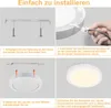 ZMH Plafonnier LED Rond Plat Blanc Moderne Blanc Chaud Voir les images du produit 7