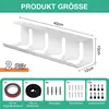 Jayseuw 2er Set Kabelmanagement 5 KG Tragkraft Untertisch Produktbild-Vorschau 2