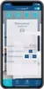 A smartphone screen displaying a smart home control app interface for a living room. Produktbild-Vorschau
