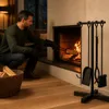 Bauhus Akcesoria do Kominka 5w1 Zestaw Stalowy ze Stojakiem Podgląd zdjęcia produktu 9