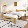 OKWISH Lit simple 90x200 cm avec Tête de Lit et Sommier - Voir les images du produit 2