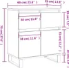 vidaXL Příborník Sonoma Dub 60x35x70 cm výrobek ze dřeva Náhled obrázku produktu 8