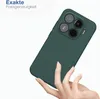 A hand holding a dark green smartphone case. Produktbild-Vorschau