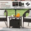 Rattan-Beistelltisch für den Außenbereich mit Schirmloch, Produktbild-Vorschau 4