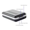 A portable cassette player with labels pointing out its features. Voir les images du produit