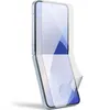 A clear hydrogel screen protector is shown being applied to a foldable smartphone. Produktbild-Vorschau