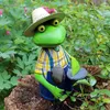 Zaunhocker Gärtner Frosch Pflanze H23cm Landhausstil Produktbild-Vorschau 4