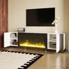 OKWISH Meuble TV avec Fausse Cheminée et Effet Flamme LED, Voir les images du produit 3