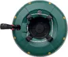 A top-down view of a green Christmas tree stand with a black base and a handle. Náhľad obrázku produktu