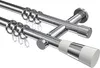 Interdeco Gardinenstange / Vorhangstange Chrom, Typ Platon Produktbild-Vorschau 1