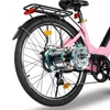 A32 E-Bike Rosa 26 Zoll City Elektro Bike, 460Wh Akku, 250W Produktbild-Vorschau 7