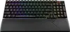 A top-down view of a gaming keyboard with RGB lighting and a wrist rest. Podgląd zdjęcia produktu