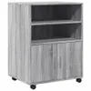 vidaXL Skriňa na kolieskach Grey Sonoma 60x48x81 cm Náhľad obrázku produktu 1