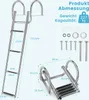 Bazénový žebřík COSTWAY se 4 stupni, skládací teleskopický Náhled obrázku produktu 3