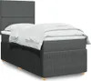 Möbel Boxspringbett mit Matratze Dunkelgrau 100x200 cm Produktbild-Vorschau 1