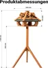 Toboli krmítko pro ptáky 115 cm se stojanem, dřevěná ptačí Náhled obrázku produktu 7