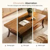 Table basse en bois massif, table rectangulaire à deux Voir les images du produit 8