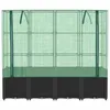 A greenhouse attached to a raised garden bed. Voir les images du produit
