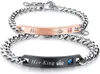 Partner Armband Set Edelstahl für Paare – Panzerkette mit Produktbild-Vorschau 1