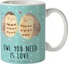 Mr. & Mrs. Panda Kaffeebecher Eulen Liebe - Türkis Pastell Produktbild-Vorschau 1