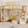 A child's bedroom with a loft bed, wardrobe, and storage. Anteprima dell’immagine prodotto