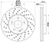 2 Bremsscheiben innenbelüftet Ø 67 mm 28 mm HELLA für u.a. Produktbild-Vorschau 5