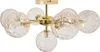 BELIANI Deckenleuchte Beige u. Gold aus Glas Rund 7 Kugel Produktbild-Vorschau 5