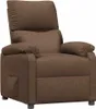 vidaXL Poltrona relax in tessuto marrone Anteprima dell’immagine prodotto 1