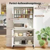 Mobile da cucina COSTWAY, mobile buffet, mobile alto con Anteprima dell’immagine prodotto 4