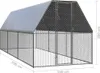 vidaXL Gabbia per polli da esterno 2x6x2 m Acciaio zincato Anteprima dell’immagine prodotto 10