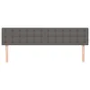 vidaXL Kopfteile Grau 180x5x78/88 cm Kunstleder Produktbild-Vorschau 3