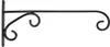 A black metal wall bracket for hanging items. Produktbild-Vorschau