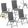 Juskys Gartenstuhl Calena 4er Set - 7-Fach verstellbare Produktbild-Vorschau 1