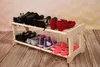 Schuhregal Holz Kiefer 60 × 30 × 30 cm – 2 Ablagen – Produktbild-Vorschau 2