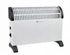 A white electric heater with black accents and feet, shown on a white background. Produktbild-Vorschau