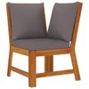 A corner chair with gray cushions on a white background. Produktbild-Vorschau