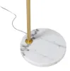 Smarte Bogenlampe aus Messing mit Weißem Schirm inkl  WLAN Produktbild-Vorschau 4
