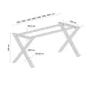MetaloPro Belaga Pieds de table avec colonne centrale, Voir les images du produit 13